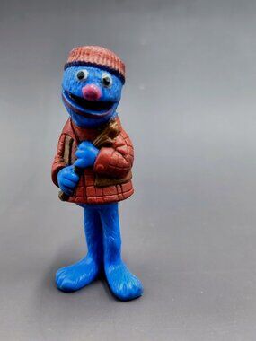 Rare Grover Questor Figure as Woodsman Little Red Riding Hood Sesame Street 2.5"